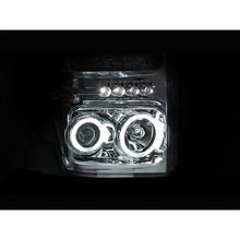 Load image into Gallery viewer, 0810-F250F350F450-Sd-Headlights-Chrome-Projectors-WHalos(Ccfl)DrivePass