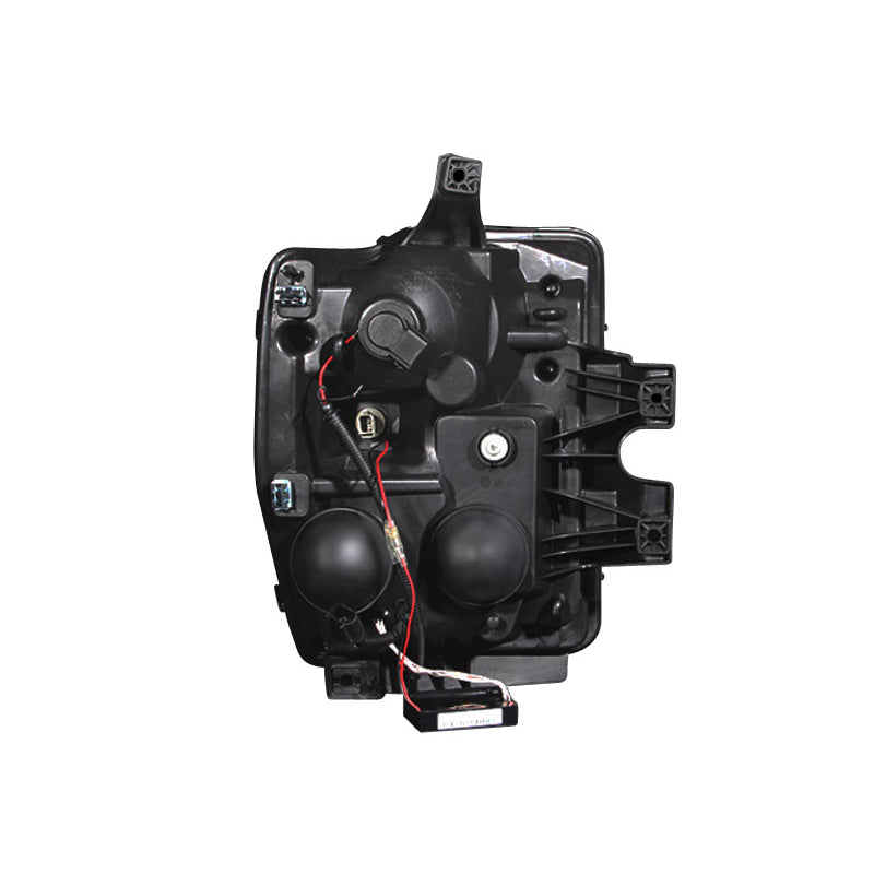 0810-F250F350F450-Sd-Headlights-Chrome-Projectors-WHalos(Ccfl)DrivePass