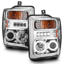 Load image into Gallery viewer, 0810-F250F350F450-Sd-Headlights-Chrome-Projectors-WHalos(Ccfl)DrivePass