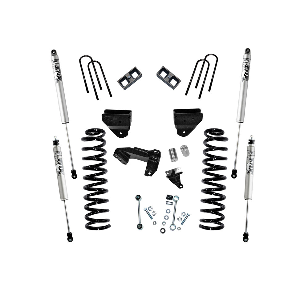 0810-Ford-F250F350-Sd-4Wd-Dsl-4In-Lift-Kit-WO-4-Link-Convert-WO-Rep-Radius-Arms-WFox-2.0-Shocks