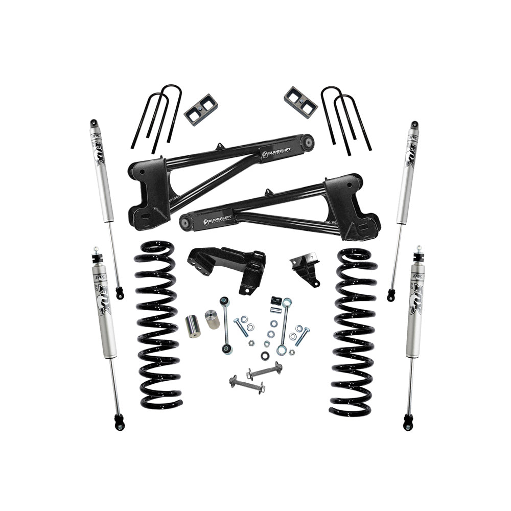 0810-Ford-F250F350-Super-Duty-4Wd-Diesel-4In-Lift-Kit-WRep-Radius-Arms-WFox-2.0-Series-Shocks