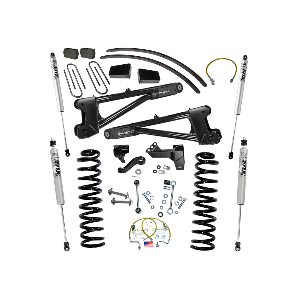 0810-Ford-F250F350-Super-Duty-4Wd-Diesel-8In-Lift-Kit-WRep-Radius-Arms-WFox-2.0-Series-Shocks