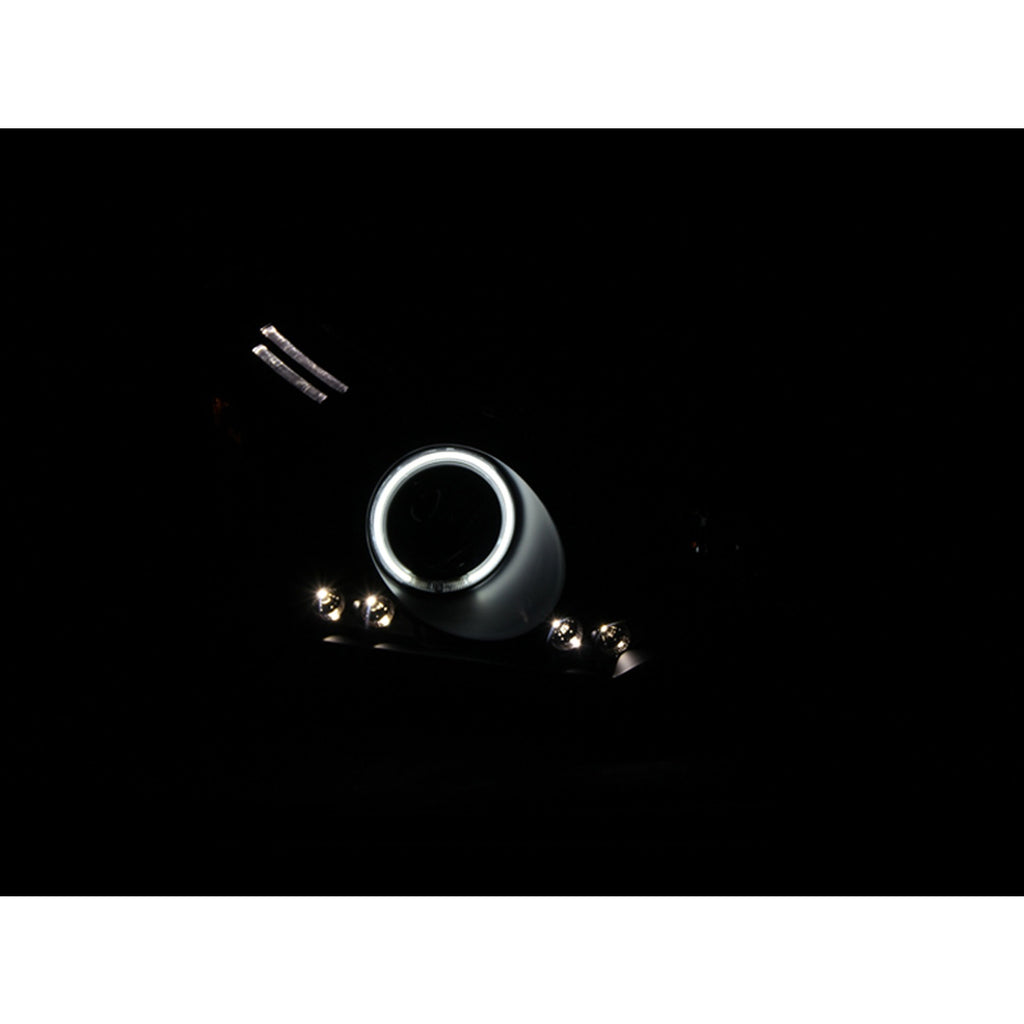 0811-Focus-Projector-Black-Clear-WAmber-Reflectors-Headlights-DrivePass
