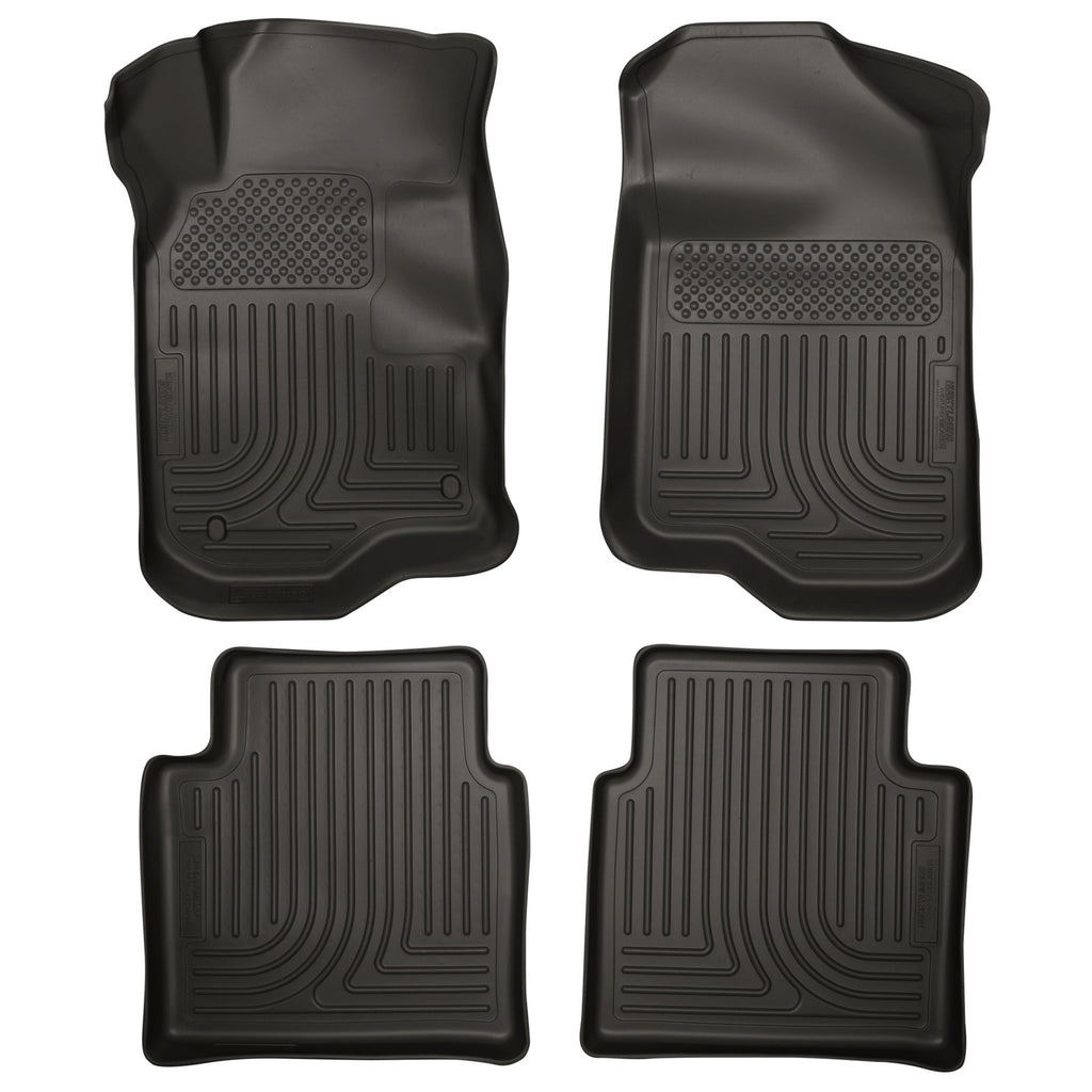 0812-Malibu-(Not-Classic)0709-Aura-Front--2Nd-Seat-Custom-Molded-Flr-Liners-4Pc-Combo-Black