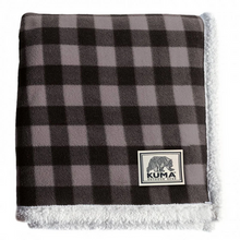 Load image into Gallery viewer, KUMA 418-KM-LJST-LG-GPB Lumberjack Sherpa Throw - 60&quot; x 70&quot; - Grey/Blk Plaid