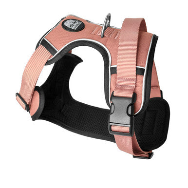 KUMA 706-KM-LBH-FL-M Lazy Bear Dog Harness - Medium - Flamingo