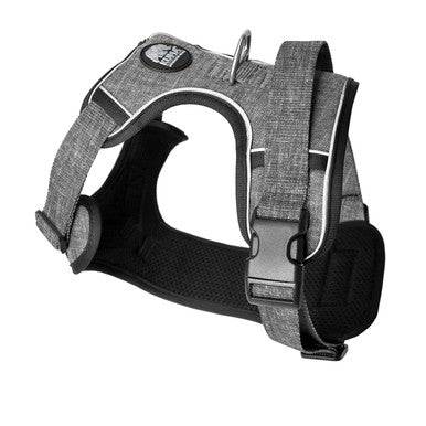 KUMA 706-KM-LBH-HG-L Lazy Bear Dog Harness - Large - Heather Grey