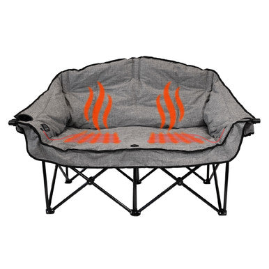 KUMA 849-KM-BBHDC-HG Bear Buddy HEATED Chair w/ Power Bank - Heather Grey