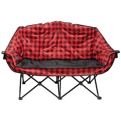 KUMA 849-KM-BBHDC-RB Bear Buddy HEATED Chair w/ Power Bank - Red/Black Plaid