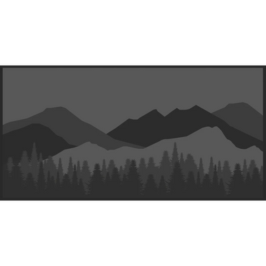 KUMA 855-KM-MWOM-GB-18 Outdoor Mat - Mountain Wilderness - 18' x 9' (Black/Grey)