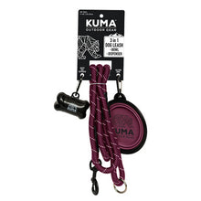 Load image into Gallery viewer, KUMA 857-KM-31DL-PUR 3 in 1 Dog Leash, 5&#39;, Purple/Grey