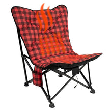 Load image into Gallery viewer, KUMA 897-KM-ACHS-RB Aurora Chair Heated w/Power Bank &amp; Bluetooth - Red/Black