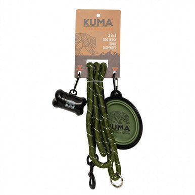 KUMA KM-31DL-GRN 3 in 1 Dog Leash - Green