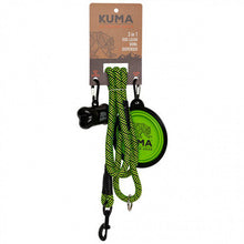 Load image into Gallery viewer, KUMA KM-31DL-LB 3 in 1 Dog Leash - Lime/Black
