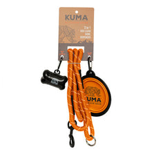 Load image into Gallery viewer, KUMA 857-KM-31DL-ORG 3 in 1 Dog Leash - Orange/Grey
