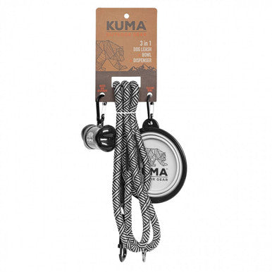 KUMA KM-31DL-WB 3 in 1 Dog Leash - White/Black