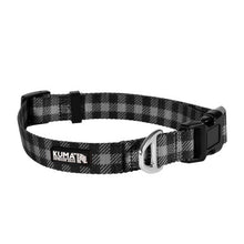 Load image into Gallery viewer, KUMA 703-KM-LBCL-GB-M Lazy Bear Dog Collar - Medium - 14-20&quot; - Grey/Black