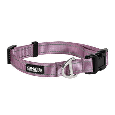 KUMA 703-KM-LBCL-ML-L Lazy Bear Dog Collar - Large - 20-26"  - Mulberry