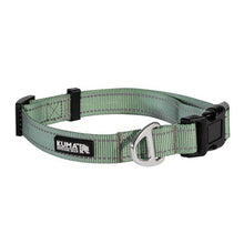 Load image into Gallery viewer, KUMA 703-KM-LBCL-SG-M Lazy Bear Dog Collar - Medium - 14-20" - Sage