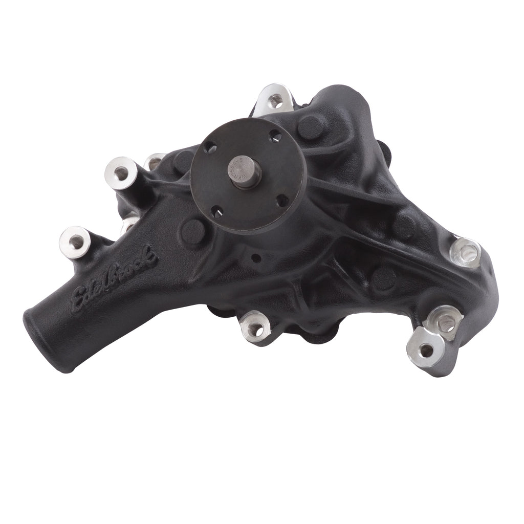 Edelbrock 88113 Water Pump for Small-Block Chevy in Black Finish (Long) for Select Buick Century, Buick LeSabre, Buick Regal, Buick Skylark, Chevrolet Bel Air, Chevrolet Biscayne, Chevrolet Blazer, Chevrolet Brookwood, Chevrolet C10, Chevrolet C10