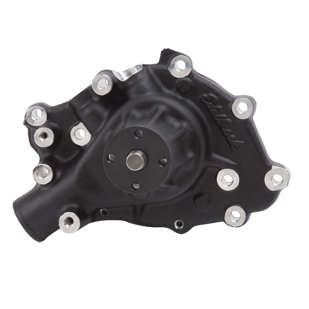 Edelbrock 88413 Water Pump for Small-Block Ford in Black Finish for Select Ford Bronco, Ford Country Sedan, Ford Country Squire, Ford Custom, Ford Custom 500, Ford E-100 Econoline, Ford E-200 Econoline, Ford E-300 Econoline, Ford F-100, Ford Fairlane,