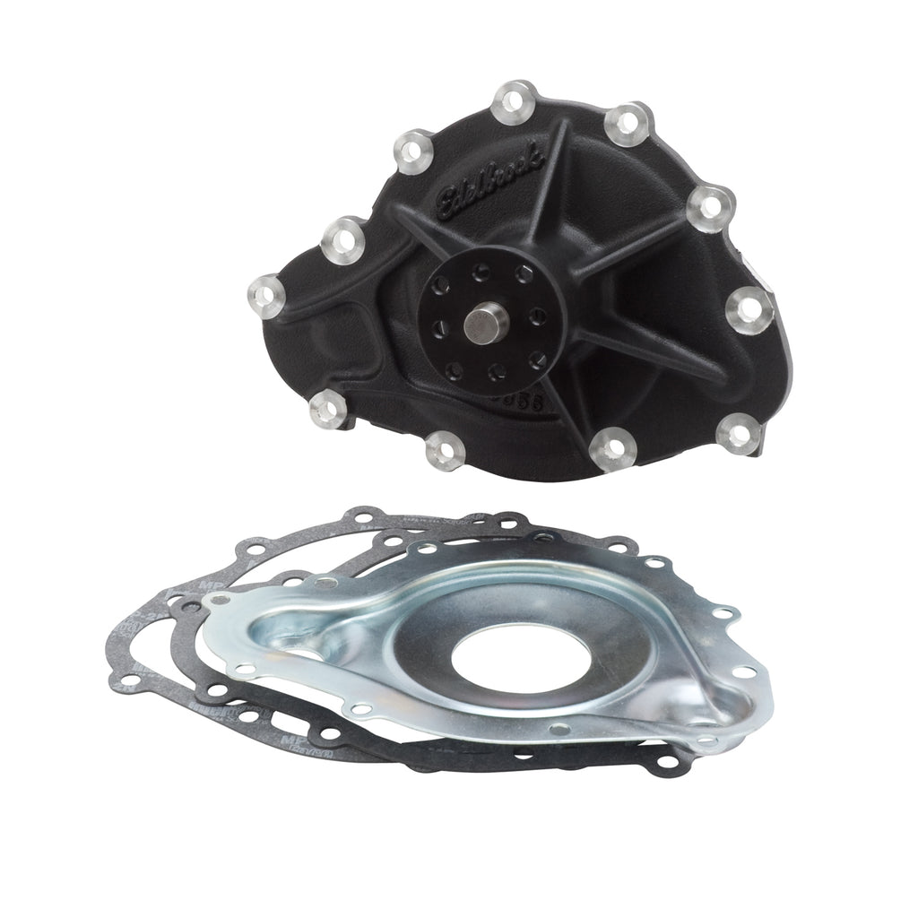 Edelbrock 88563 Water Pump for Pontiac, Standard Rotation in Black Finish for Select Buick LeSabre, Oldsmobile 98, Oldsmobile Custom Cruiser, Pontiac Bonneville, Pontiac Catalina, Pontiac Executive, Pontiac Firebird, Pontiac GTO, Pontiac Grand Am,