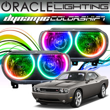 Load image into Gallery viewer, 08C-Challenger-Oracle-Dynamic-Colorshift-Headlight-Halo-Kit