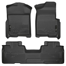 Load image into Gallery viewer, 09-12-Ford-F-150-Super-Cab-Weatherbeater-Combo-Black-Floor-Liners