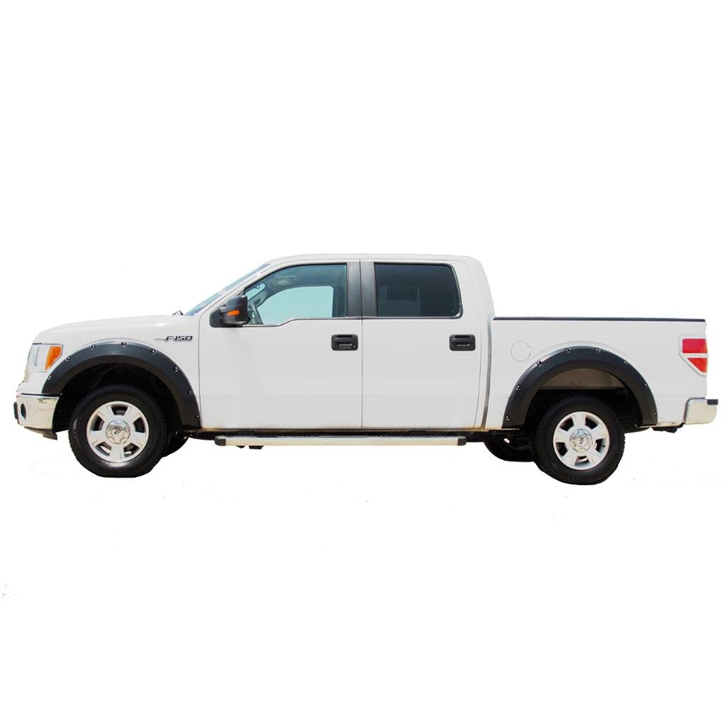 09-14-Ford-F-150-(Excl-Raptor)-Rx-Rivet-Style-Smooth-Elite-Series-Fender-Flares---Black-(2-Pc.)