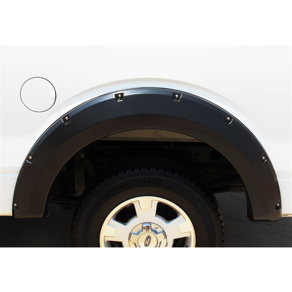 09-14-Ford-F-150-(Excl-Raptor)-Rx-Rivet-Style-Smooth-Elite-Series-Fender-Flares---Black-(2-Pc.)