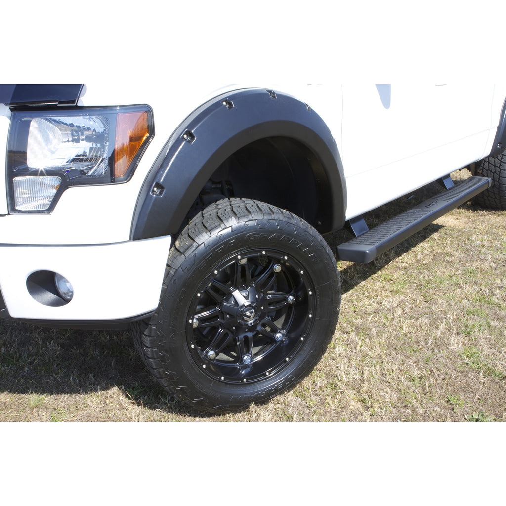 09-14-Ford-F-150-(Excl-Raptor)-Rx-Rivet-Style-Smooth-Elite-Series-Fender-Flares---Black-(4-Pc.)