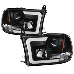 09-16-Dodge-Ram-1500-Version-2-Headlights-Light-Bar-Drl-Black-Pro-Yd-Dr09v2-Lbdrl-Bk