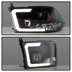 09-16-Dodge-Ram-1500-Version-2-Headlights-Light-Bar-Drl-Black-Pro-Yd-Dr09v2-Lbdrl-Bk