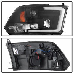 09-16-Dodge-Ram-1500-Version-2-Headlights-Light-Bar-Drl-Black-Pro-Yd-Dr09v2-Lbdrl-Bk