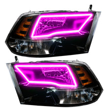Load image into Gallery viewer, 09-18-Ram-1500-Sport-Colorshift-Halo-Headlights---Blk-Housing-WNo-Controller