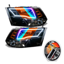 Load image into Gallery viewer, 09-18-Ram-1500-Sport-Colorshift-Halo-Headlights---Blk-Housing-WRf-Controller