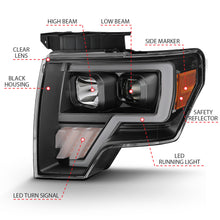 Load image into Gallery viewer, 0914-F150-Proj-Light-Bar-G4-Hl-Blk-Amber-Does-Not-Fit-W-Factory-Lights