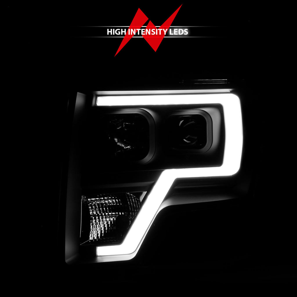 0914-F150-Proj-Light-Bar-H.L-Blk-Amber-Does-Not-Fit-W-Factory-Lights