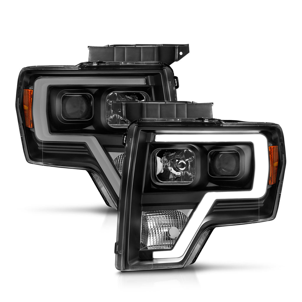0914-F150-Proj-Light-Bar-H.L-Blk-Amber-Does-Not-Fit-W-Factory-Lights