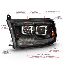 Load image into Gallery viewer, 0918-Ram-15001018-25003500-Proj-Hl-Switchback-Blk-Amber-Does-Not-Fit-W-Fact