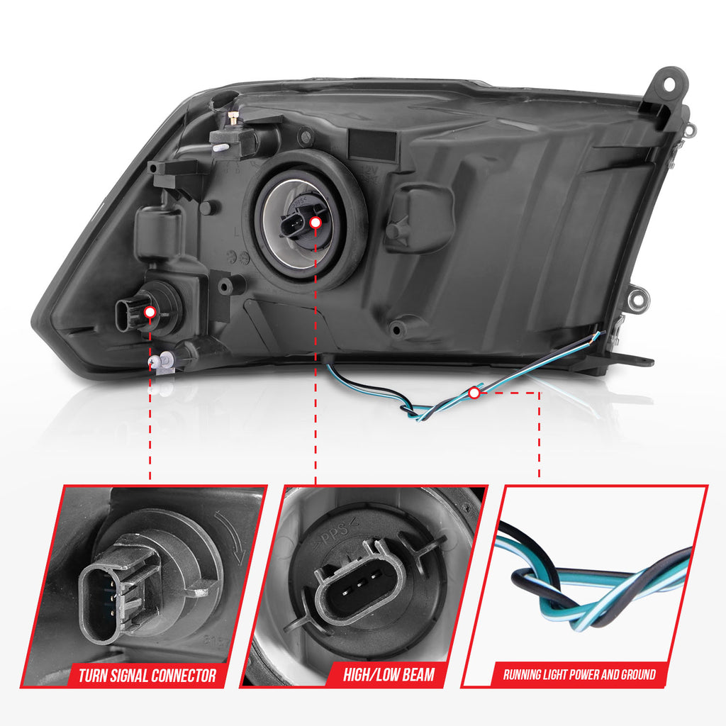 0918-Ram-15001018-25003500-WQuad-Crystal-Headlights-WLight-Bar-Blk-Fits-Factory-Dual-Hl-Models