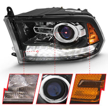 Load image into Gallery viewer, 0918-Ram-15001018-Ram-25003500-Projector-Plank-Style-Switchback-Headlights-Black-Amber(Oe-Style)