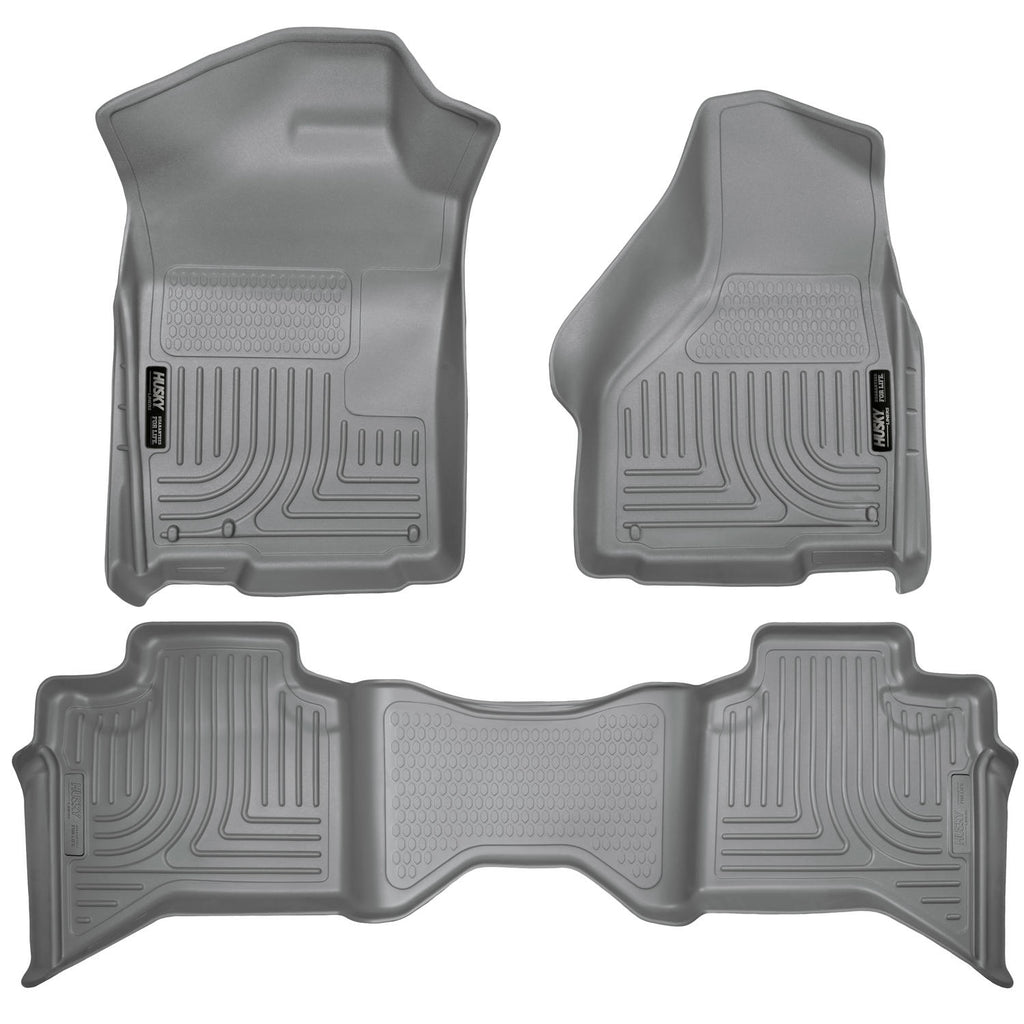 0923-Ram-1500-Quad-Cab-Front--2Nd-Seat-Weatherbeater-Floor-Liners-Grey