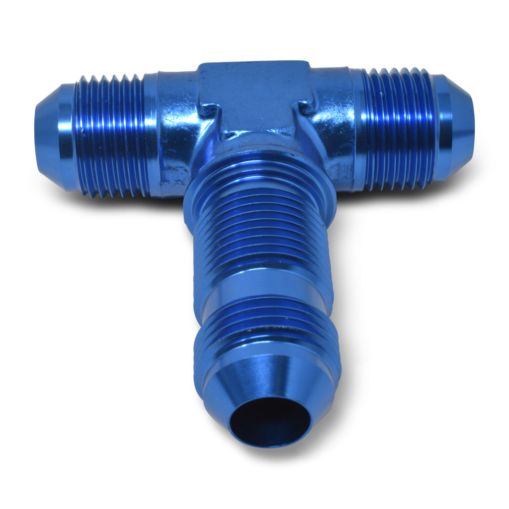 Performance--3-An-Flare-Bulkhead-Tee-Fitting-(Blue)