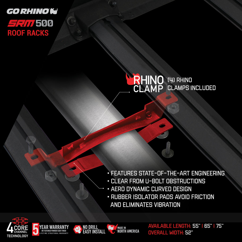 Srm500-Quad-Rail-Kit-(For-65In.-Long-Rack)---Tex.-Blk-(Rails-Only---Req.-Platform)