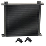 Derale 53481 34 Row Series 10000 Stack Plate Fluid Cooler, 90 degree swivel -10AN
