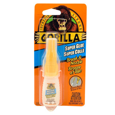 Gorilla 102098 Gorilla Super Glue Brush & Nozzle, Clear, 10 g