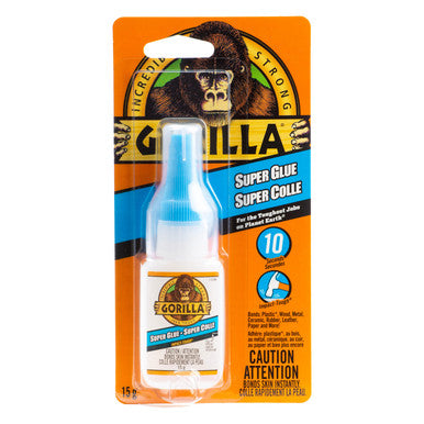 Gorilla 112381 Gorilla Super Glue Brush & Nozzle, Clear, 15 g