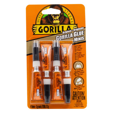 Gorilla 5100502 Gorilla Glue Original, Mini Tubes, 12 g (4 x 3g)