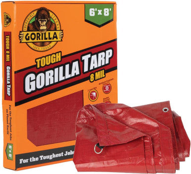 Gorilla 97030 6' X 8' Red Tough Tarp